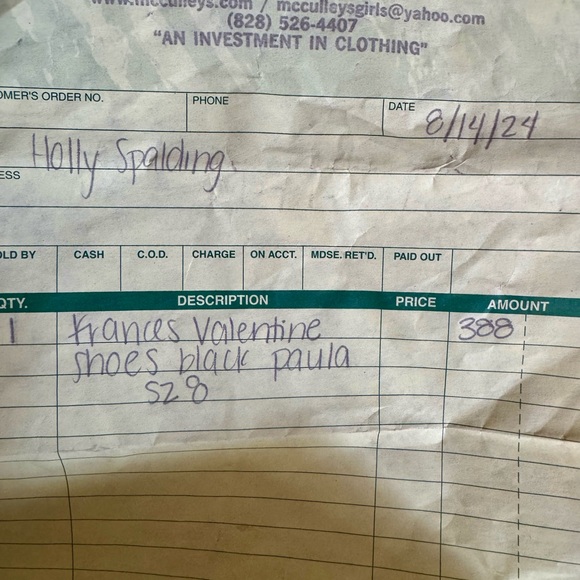 Frances Valentine Black Heels with Silver Embellishments - Picture 8 of 8